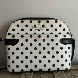 Black and white polka dot Kate spade crossbag